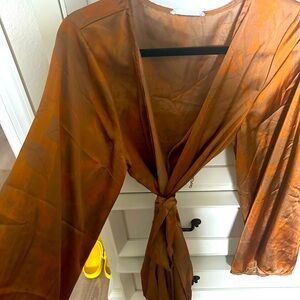 12th tribe Kimono Wrap Dress with Tie Small imperfection pictured